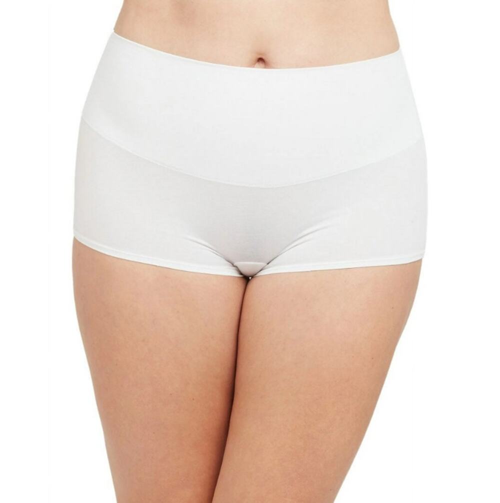 SPANX Women's Shaping Cotton Control Boy Short Small White 40051R NWT